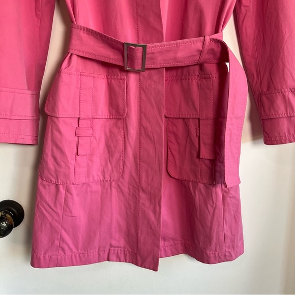 Max Mara Weekend Barbie Pink Belted Trench Coat, Size 8 - Picture 3 of 15